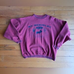 Vintage Mount McKinley National Park Red Mens Sweatshirt
